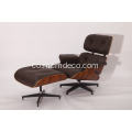 Chaise longue et pouf Eames en bois de rose